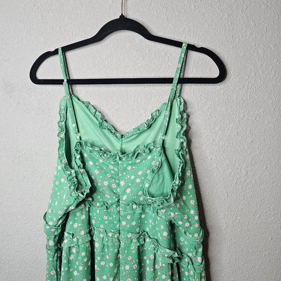 Women XXL Juniors 19 Easter Dress Spring Floral Ruffle Midi Prairie Cottage Core - Picture 7 of 12